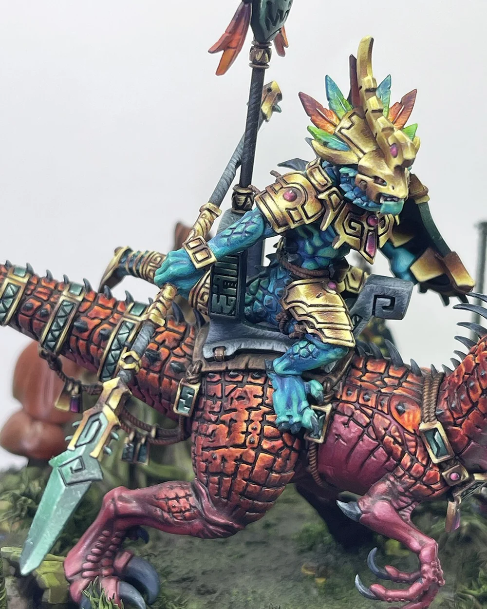 Saurus Riders Saurus Scar-Veteran on Aggradon | Putty & Paint