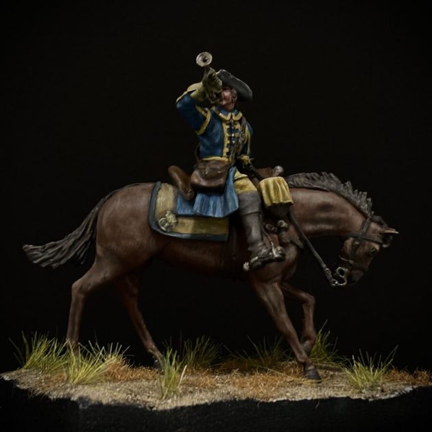 Carolean Redoubt Carolean Cavalry bugler 1700-1721 | Putty & Paint