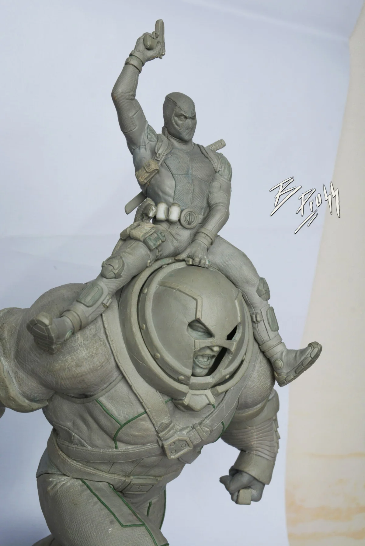 Deadpool Riding Juggernaut Juggernaut & Deadpool | Putty & Paint