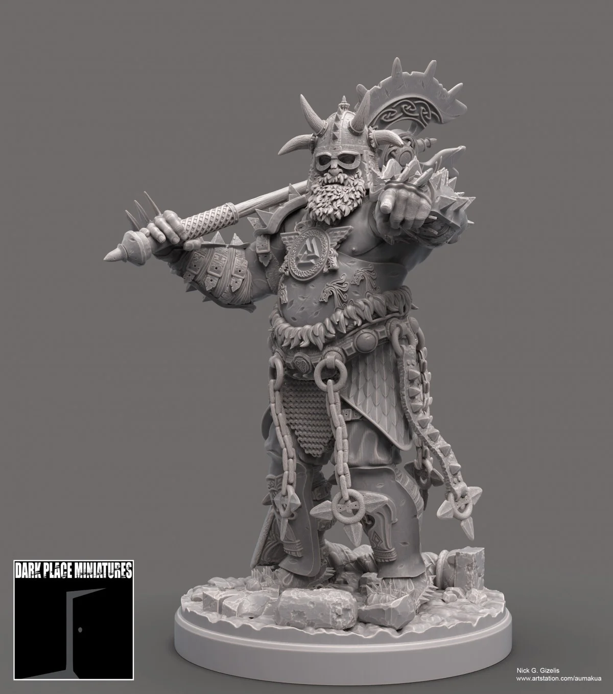 Miniature Argith Argus the Giant - Dark Place Miniatures | Putty & Paint